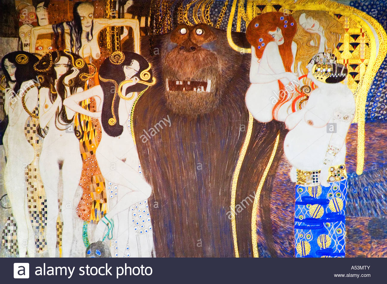 beethoven-frieze-by-gustav-klimt-painted-in-1902-in-homage-to-beethovens-A53MTY