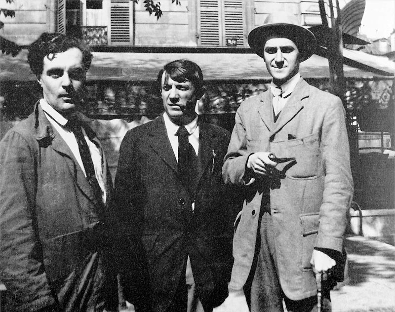800px-Modigliani,_Picasso_and_André_Salmon