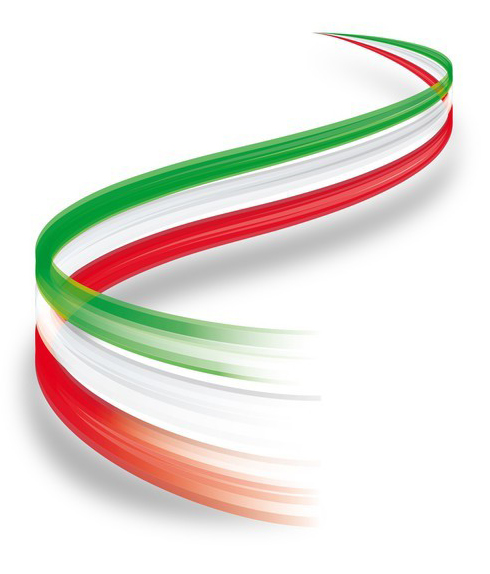 Onda astratta tricolore italiano