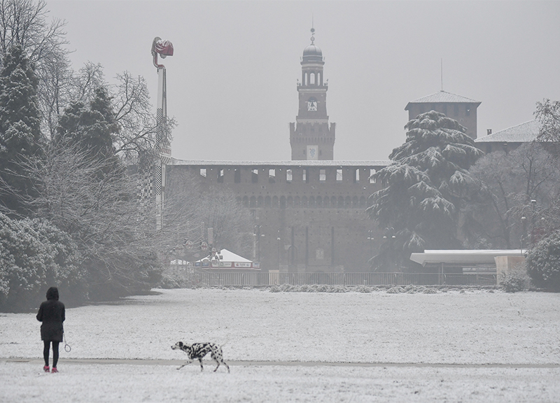 Maltempo, neve a MIlano